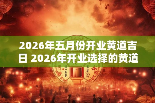 2026年五月份开业黄道吉日 2026年开业选择的黄道吉日是哪天
