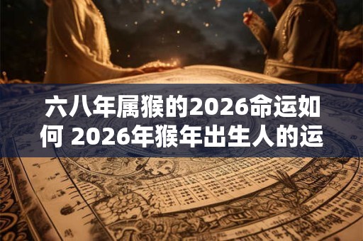 六八年属猴的2026命运如何 2026年猴年出生人的运势如何