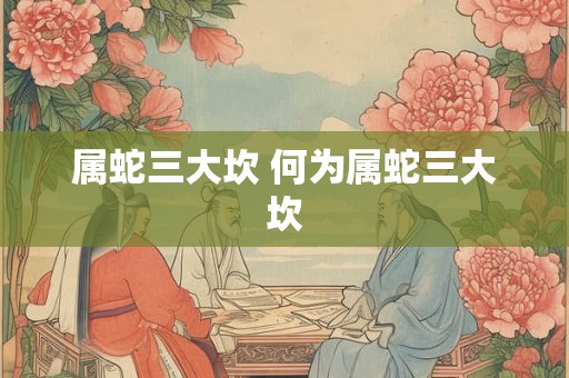 属蛇三大坎 何为属蛇三大坎 属蛇三大坎 何为属蛇三大坎