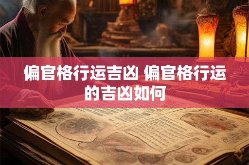 偏官格行运吉凶 偏官格行运的吉凶如何