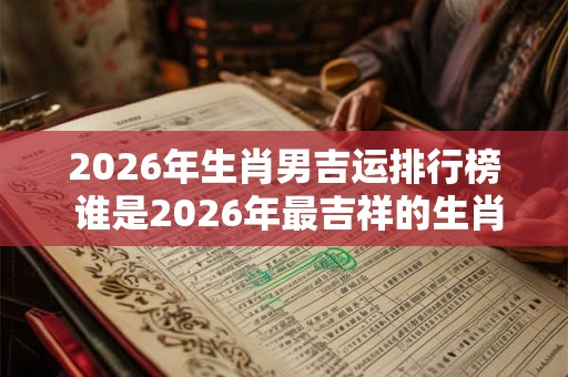 2026年生肖男吉运排行榜 谁是2026年最吉祥的生肖男