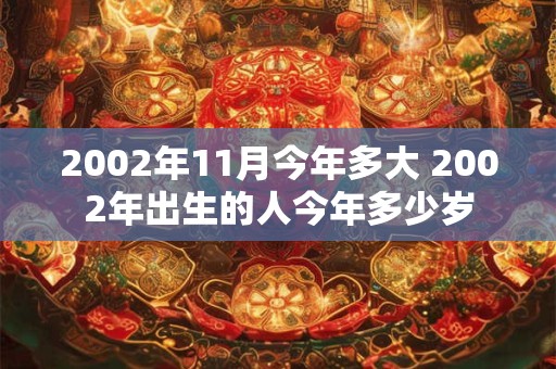2002年11月今年多大 2002年出生的人今年多少岁 2002年11月今年多大 2002年出生的人今年多少岁
