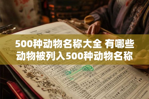 500种动物名称大全 有哪些动物被列入500种动物名称大全