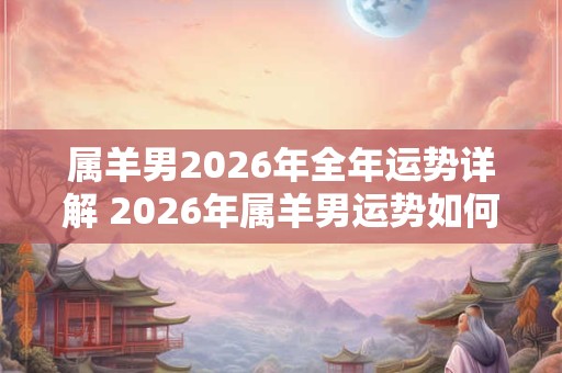 属羊男2026年全年运势详解 2026年属羊男运势如何 属羊男2026年全年运势详解 2026年属羊男运势如何