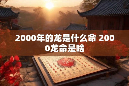 2000年的龙是什么命 2000龙命是啥 2000年的龙是什么命 2000龙命是啥
