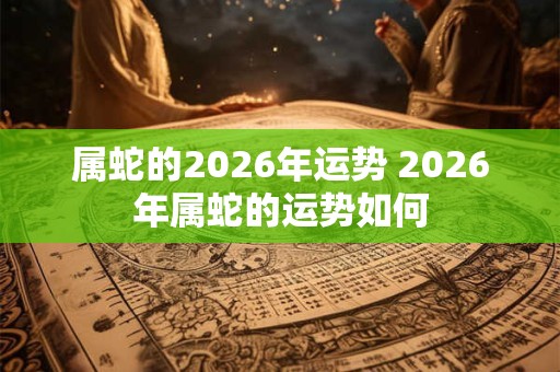 属蛇的2026年运势 2026年属蛇的运势如何