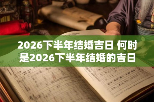 2026下半年结婚吉日 何时是2026下半年结婚的吉日