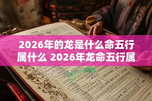 2026年的龙是什么命五行属什么 2026年龙命五行属何
