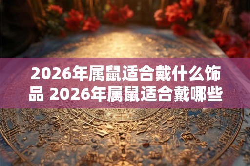 2026年属鼠适合戴什么饰品 2026年属鼠适合戴哪些饰品