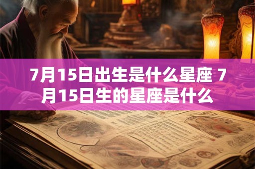 7月15日出生是什么星座 7月15日生的星座是什么 7月15日出生是什么星座 7月15日生的星座是什么