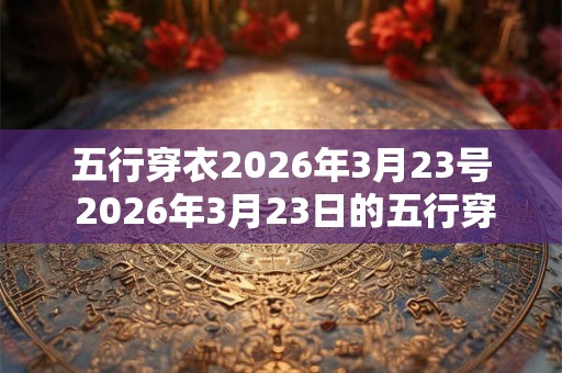 五行穿衣2026年3月23号 2026年3月23日的五行穿衣如何 五行穿衣2026年3月23号 2026年3月23日的五行穿衣如何