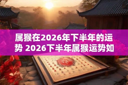 属猴在2026年下半年的运势 2026下半年属猴运势如何 属猴在2026年下半年的运势 2026下半年属猴运势如何