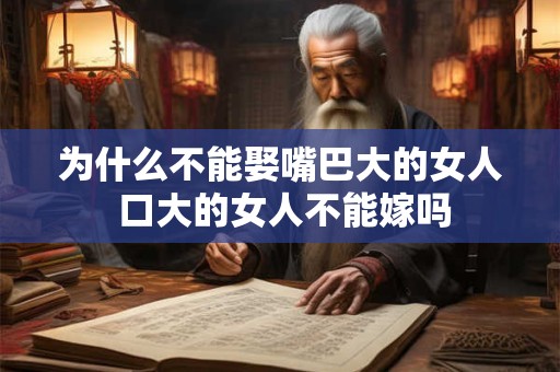 为什么不能娶嘴巴大的女人 口大的女人不能嫁吗