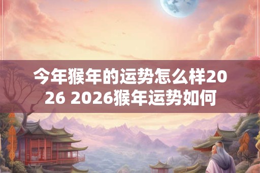 今年猴年的运势怎么样2026 2026猴年运势如何 今年猴年的运势怎么样2026 2026猴年运势如何