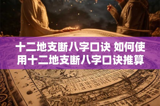 十二地支断八字口诀 如何使用十二地支断八字口诀推算八字