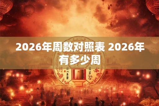 2026年周数对照表 2026年有多少周 2026年周数对照表 2026年有多少周