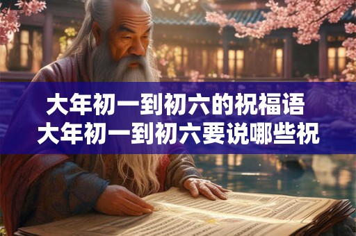 大年初一到初六的祝福语 大年初一到初六要说哪些祝福语 大年初一到初六的祝福语 大年初一到初六要说哪些祝福语