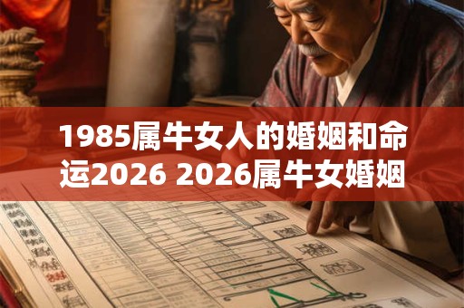 1985属牛女人的婚姻和命运2026 2026属牛女婚姻命运如何 1985属牛女人的婚姻和命运2026 2026属牛女婚姻命运如何