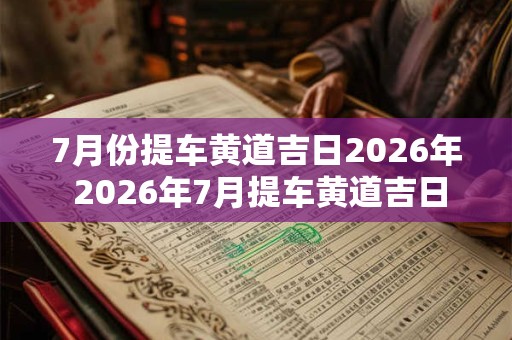 7月份提车黄道吉日2026年 2026年7月提车黄道吉日 7月份提车黄道吉日2026年 2026年7月提车黄道吉日