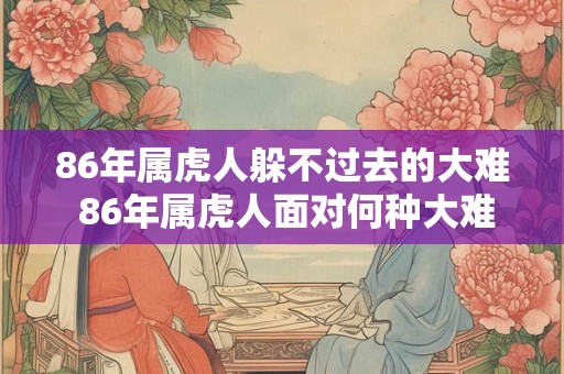 86年属虎人躲不过去的大难 86年属虎人面对何种大难