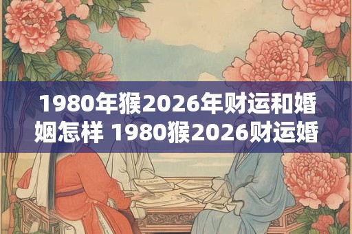 1980年猴2026年财运和婚姻怎样 1980猴2026财运婚姻如何
