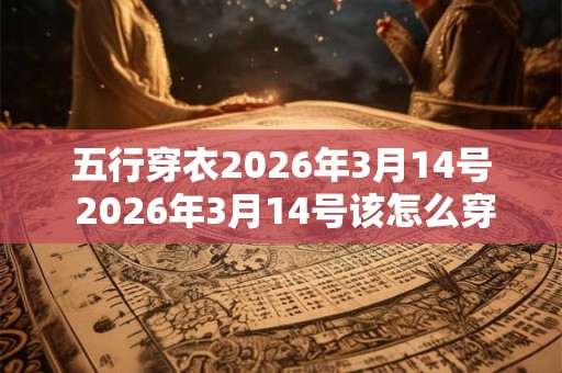 五行穿衣2026年3月14号 2026年3月14号该怎么穿衣才符合五行之道 五行穿衣2026年3月14号 2026年3月14号该怎么穿衣才符合五行之道