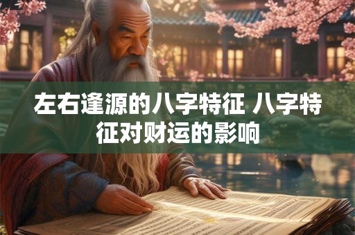 左右逢源的八字特征 八字特征对财运的影响