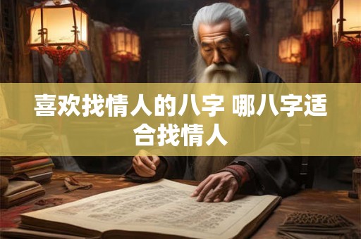 喜欢找情人的八字 哪八字适合找情人