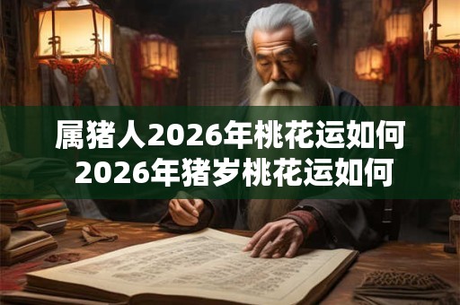 属猪人2026年桃花运如何 2026年猪岁桃花运如何 属猪人2026年桃花运如何 2026年猪岁桃花运如何