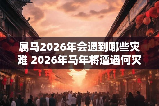 属马2026年会遇到哪些灾难 2026年马年将遭遇何灾难
