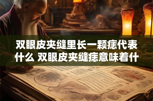 双眼皮夹缝里长一颗痣代表什么 双眼皮夹缝痣意味着什么 双眼皮夹缝里长一颗痣代表什么 双眼皮夹缝痣意味着什么