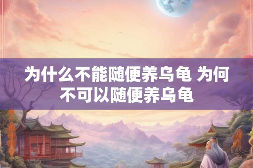 为什么不能随便养乌龟 为何不可以随便养乌龟 为什么不能随便养乌龟 为何不可以随便养乌龟