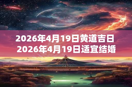 2026年4月19日黄道吉日 2026年4月19日适宜结婚吗 2026年4月19日黄道吉日 2026年4月19日适宜结婚吗