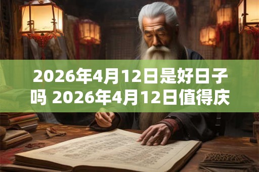 2026年4月12日是好日子吗 2026年4月12日值得庆祝吗 2026年4月12日是好日子吗 2026年4月12日值得庆祝吗
