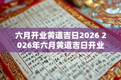 六月开业黄道吉日2026 2026年六月黄道吉日开业 六月开业黄道吉日2026 2026年六月黄道吉日开业