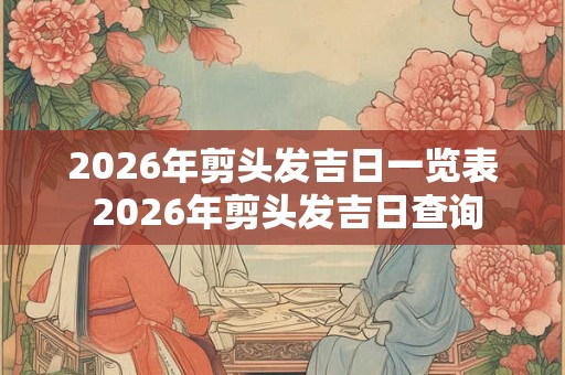 2026年剪头发吉日一览表 2026年剪头发吉日查询 2026年剪头发吉日一览表 2026年剪头发吉日查询