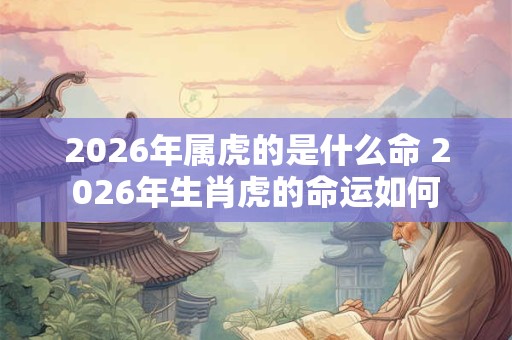 2026年属虎的是什么命 2026年生肖虎的命运如何 2026年属虎的是什么命 2026年生肖虎的命运如何