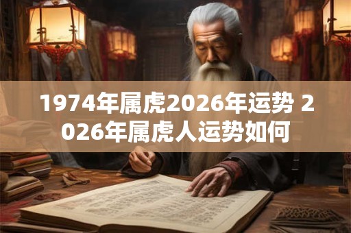 1974年属虎2026年运势 2026年属虎人运势如何