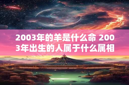 2003年的羊是什么命 2003年出生的人属于什么属相