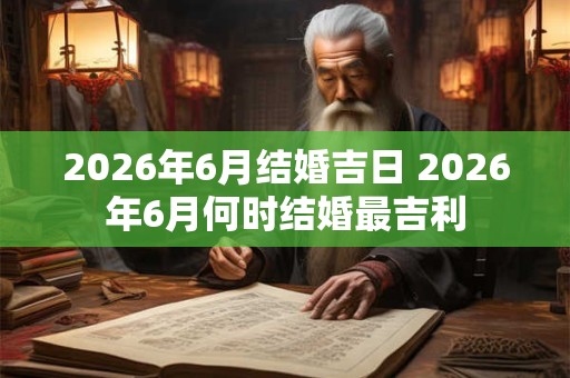 2026年6月结婚吉日 2026年6月何时结婚最吉利