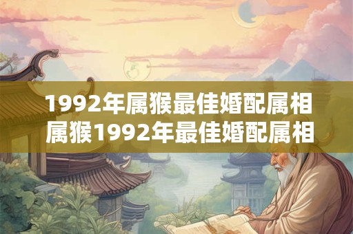 1992年属猴最佳婚配属相 属猴1992年最佳婚配属相是什么 1992年属猴最佳婚配属相 属猴1992年最佳婚配属相是什么