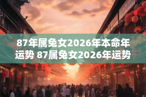 87年属兔女2026年本命年运势 87属兔女2026年运势如何 87年属兔女2026年本命年运势 87属兔女2026年运势如何