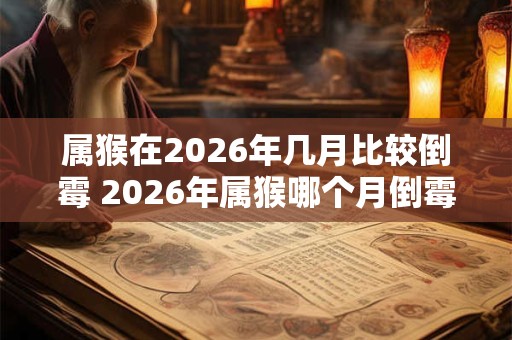 属猴在2026年几月比较倒霉 2026年属猴哪个月倒霉