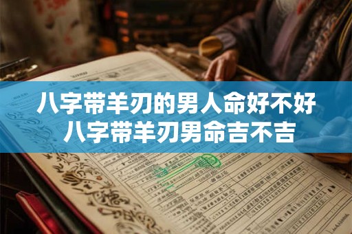 八字带羊刃的男人命好不好 八字带羊刃男命吉不吉