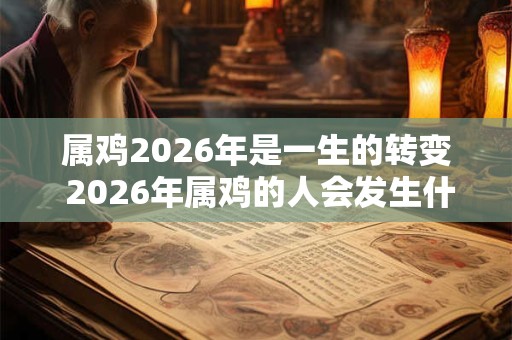 属鸡2026年是一生的转变 2026年属鸡的人会发生什么重大转变