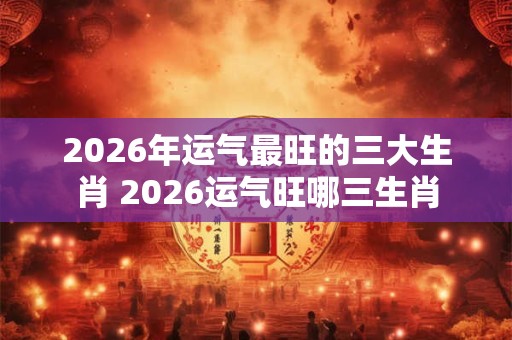 2026年运气最旺的三大生肖 2026运气旺哪三生肖 2026年运气最旺的三大生肖 2026运气旺哪三生肖