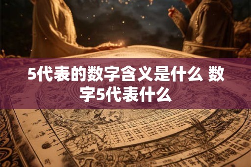 5代表的数字含义是什么 数字5代表什么