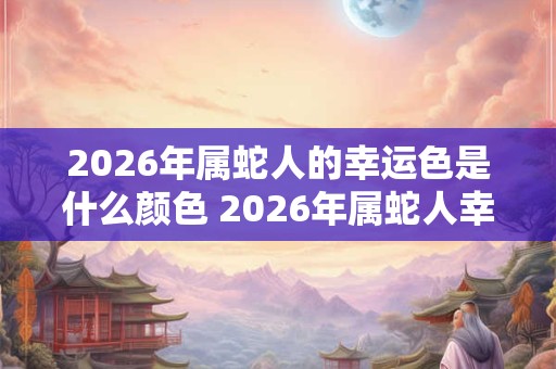 2026年属蛇人的幸运色是什么颜色 2026年属蛇人幸运色是什么