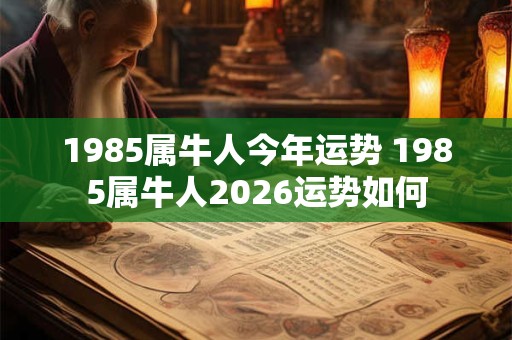 1985属牛人今年运势 1985属牛人2026运势如何 1985属牛人今年运势 1985属牛人2026运势如何