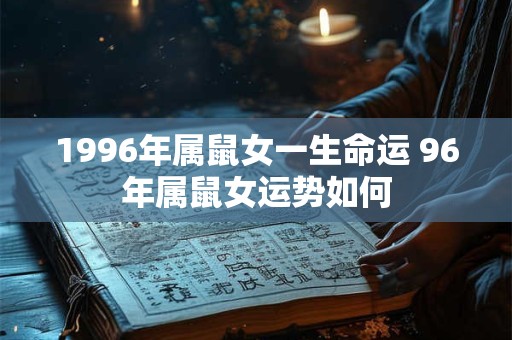 1996年属鼠女一生命运 96年属鼠女运势如何 1996年属鼠女一生命运 96年属鼠女运势如何